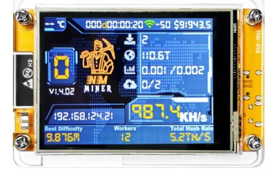 New Solo Miner NMMiner V2 1010KH/s Low Power Bitcoin mit 2,8” Display & WiFi