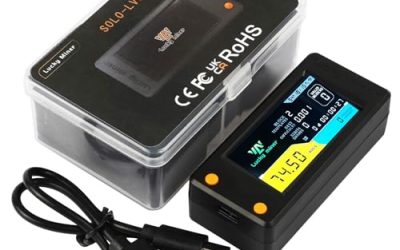 Bitcoins Miner 78KH/S Lucky Miner LV02 Solo Miner with 1.9 inch Full-Color LCD Display Asic Miner 1Watt Low Power Consumption Crypto Miner Mini Lottery Device Type-C USB Connection, Black