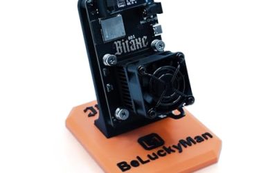 Bitcoins Miner Bitaxe Gamma 601 BM1370 ASIC Miner – 1.2TH/S Solo Crypto Miner, 18W Ultra-Low Power, 2.4G WiFi, Open Source AxeOS – Silent Home/Office BTC Miner & Lucky Miner (Orange)