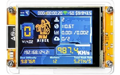 Heltec Bitcoin Miner NerdMiner V2 NMMiner ESP-WROOM-32 ESP32 Development Board 2.8 inch Smart Display Lucky Miner Hashrate Module 414KH/s Crypto Solo Lottery Miner
