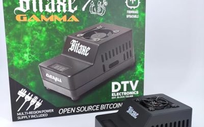 DTV ELECTRONICS Bitaxe Gamma 601 Solo Bitcoin ASIC Miner – 1.2 TH/s @ 18W, Low Power, Injection Moulded Case – Quiet, Open-Source BTC Miner for Home or Solo Mining