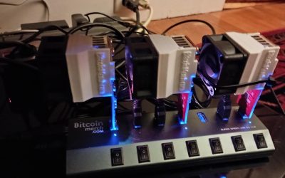 Bitcoin Miner 3x Compac F USB Miner Complete Set-Up, Raspberry PI +
