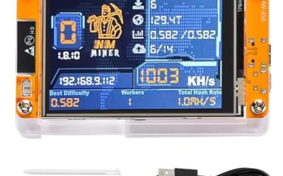 Bitcoin Miner V2.1 ESP-WROOM-32 ESP32 Development Board 2.8 inch Smart Display, Bitcoin Lottery Miner, BTC Solo Miner, Lottery Miner kit 1010H/s Crypto Solo Lottery Miner(Configuration Required)