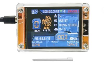 Crypto Lucky Bitcoin Miner,One Shot BTC Solo Lottery Miner with Mini 2.8in Smart Display,1010KH/s Hashrate,Quiet and Easy to Set up,DIY Crypto Mining & Education