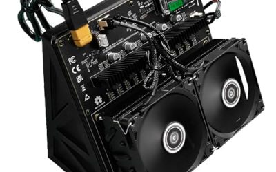 Bitcoin Home Miner Nerdqaxe++15TH/s 260W with Four Fans and Eight BM1370 ASIC Chips Plug-and-Play 2.4G WiFi and Quiet for Crypto Machine Bitcoin Miner for Beginners