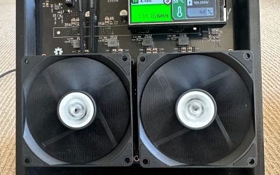 NerdQOctAxe Bitcoin SHA-256 Miner 9.6TH-11.4TH+ Original Box 200 Watt PSU 12V