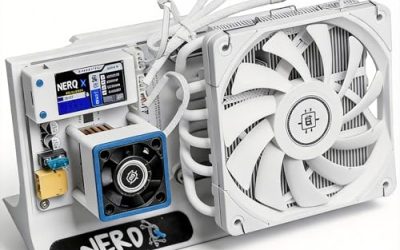 Bitcoin Miner Machine NerdQX 8.1 T 138W Solo Miner with 3 Fans and Four BM1370 ASIC Chips Plug-and-Play 2.4G WiFi and Quiet for Bitcoin Crypto Miner Machine for Beginners