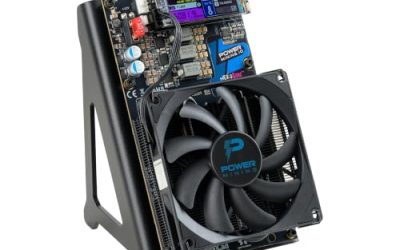 NerdQaxe++ Silent Bitcoin Miner – 6 TH/s @ 100W | 4× BM1370 ASIC Chips | Wi-Fi | AxeOS Open-Source | Includes 12.4V 10A Power Supply & Metal Stand