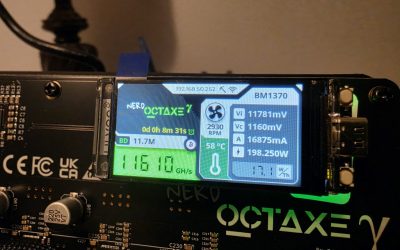 New US STOCK! NerdOctaxe Rev3.1 12th Bitcoin Miner with PSU ‐ Free Shipping!