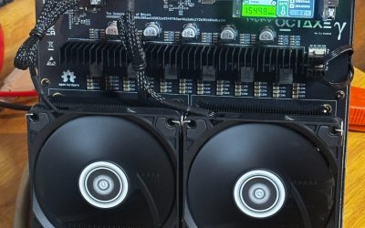 PREMIUM NERDOCTAXE 15 TH/s BITCOIN MINER Serious SHA-256 Hash Power Black Stand